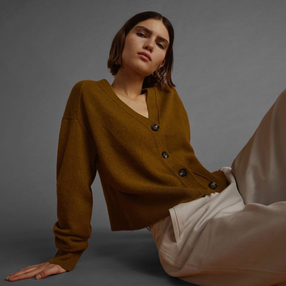 Everlane Cashmere Button Front Women's Cardigan Sweater Sz XS